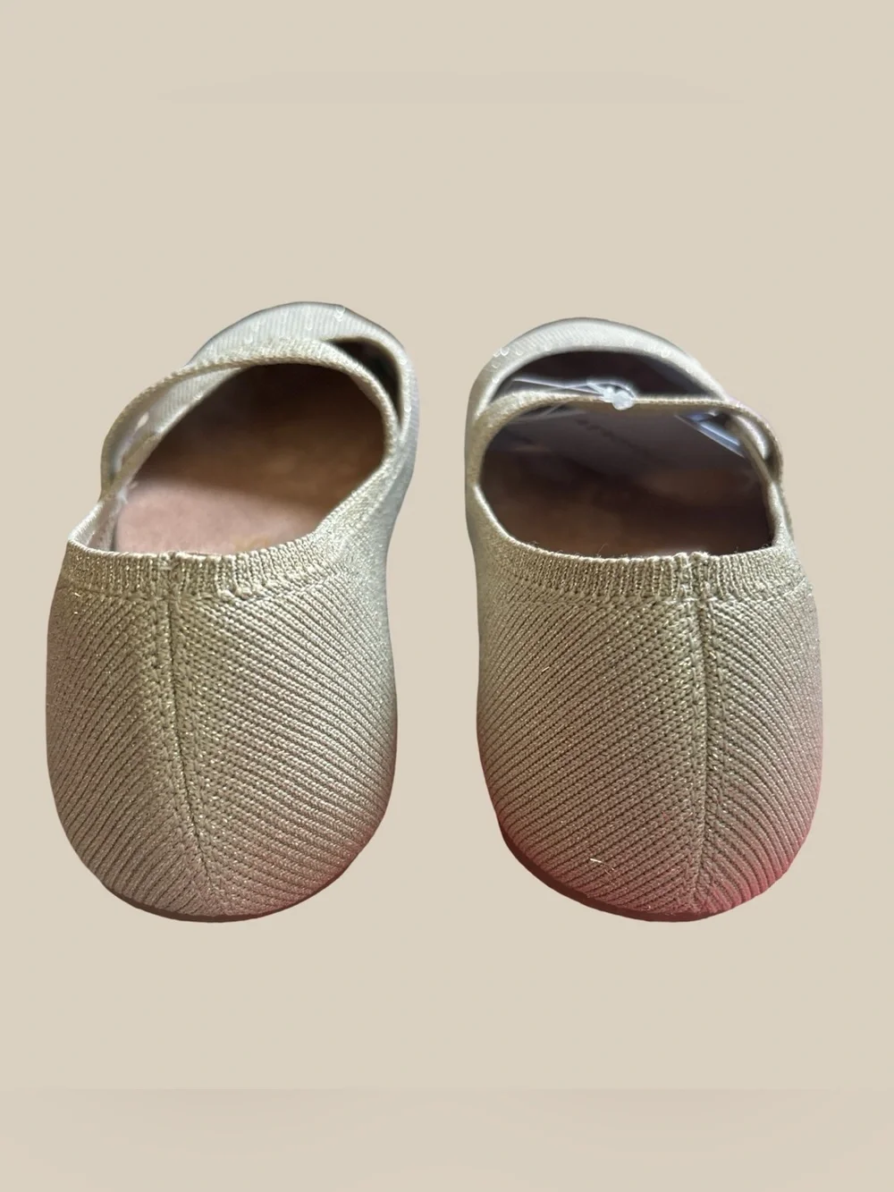 Aerosoles Women’s Boaz Gold Metallic Shimmer Knit Mary Jane Ballet Flats NWT 8.5
